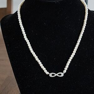 Natural freshwater pearls and diamond necklace,bracelet combo